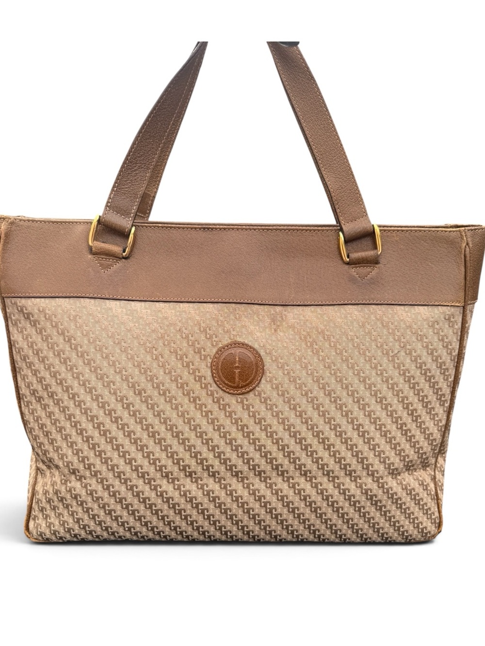 Gucci vintage Tan/Brown Signature Monogram Tote